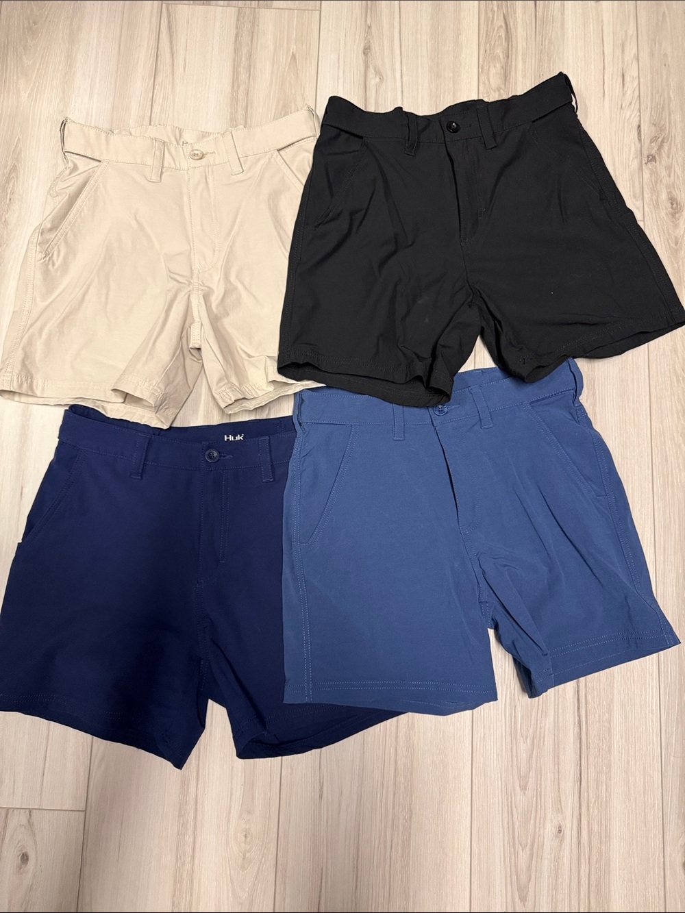 Huk Next Level Shorts — Black, Navy, Blue, Khaki